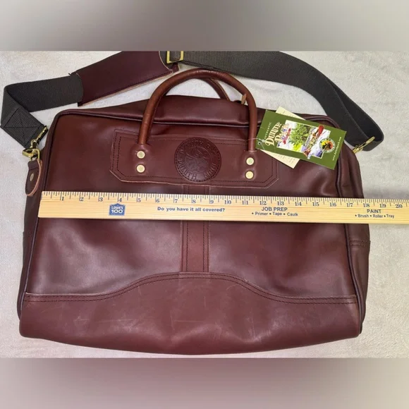 Duluth Pack Freelance Briefcase Black Leather Bag Business Everyday Travel - Picture 10 of 12